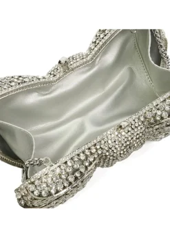 Dune London Enchant Diamante Bow Bag Silver Hot