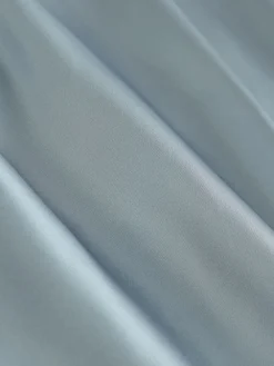 Next Dusky Blue Satin Cowl Neck Wedding Guest Bridesmaid Maxi Dress