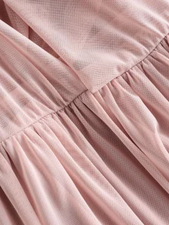 Next Dusky Pink Mesh Multiway Wedding Guest Bridesmaid Maxi Dress