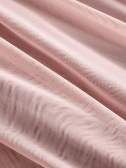 Next Dusky Pink Mesh Multiway Wedding Guest Bridesmaid Maxi Dress