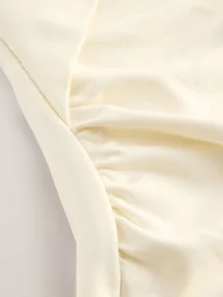 Next Utrim Tummy Control Plunge Swimsuit Ecru Cream Clearance