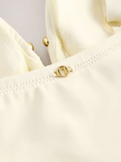 Next Utrim Tummy Control Plunge Swimsuit Ecru Cream Clearance