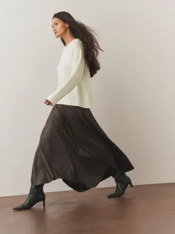 Next Ecru Crew Neck Knitted Jumper with Wool