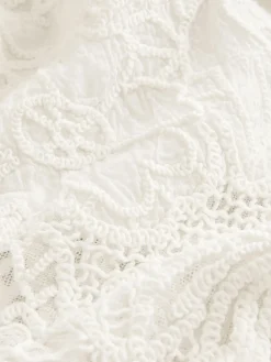 Next Crochet Short Sleeve Shirt Ecru Discount