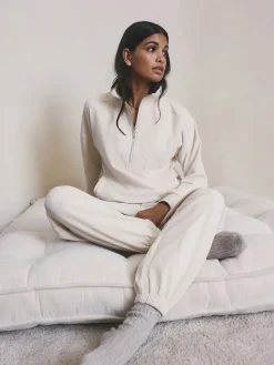 Next Fleece Joggers Ecru Sale