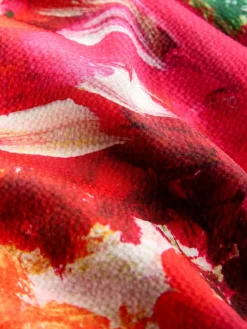 Next Ecru Floral Kaftan Textured Satin Maxi Occasion Dress Outlet