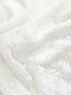 Next Lace Half Sleeve Blouse Ecru Sale