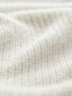 Next Stand Neck Chunky Knit Jumper With Wool Ecru Discount