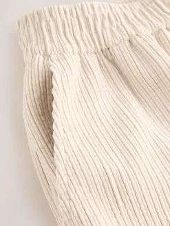 Next Ecru Wide Leg Soft Cord Trousers Sale