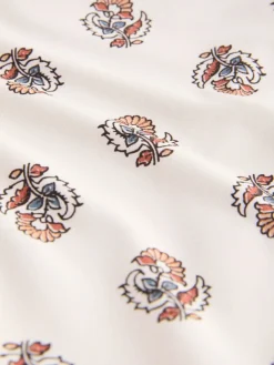 Next High Waist High Leg Bikini Bottoms Ecru Woodblock New