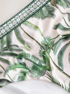 Next Ecru/Green Palm High Waist Print Bikini Bottoms Outlet