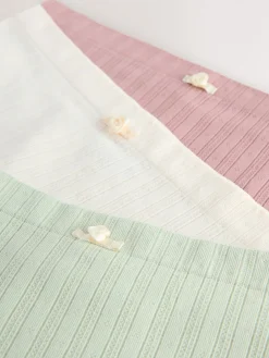 Next Ecru/Pink Short Seamfree Pointelle Knickers 3 Pack Online