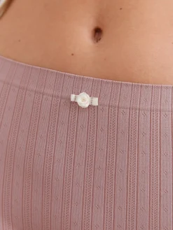 Next Ecru/Pink Short Seamfree Pointelle Knickers 3 Pack Online