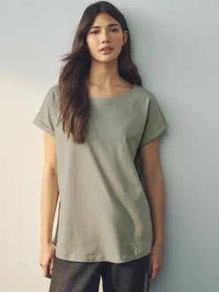 Next Cap Sleeve T-Shirts 5 Pack Ecru/Taupe/Brown/Blue/Yellow Best