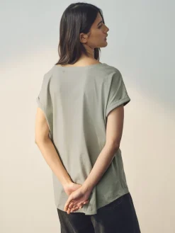 Next Cap Sleeve T-Shirts 5 Pack Ecru/Taupe/Brown/Blue/Yellow Best