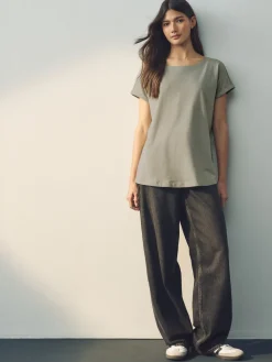 Next Cap Sleeve T-Shirts 5 Pack Ecru/Taupe/Brown/Blue/Yellow Best