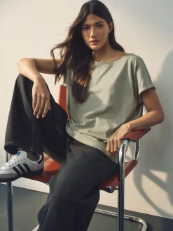 Next Cap Sleeve T-Shirts 5 Pack Ecru/Taupe/Brown/Blue/Yellow Best