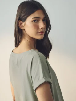 Next Cap Sleeve T-Shirts 5 Pack Ecru/Taupe/Brown/Blue/Yellow Best