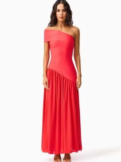 Elliatt Orange Jesselle Asymmetrical Bandage Dress New