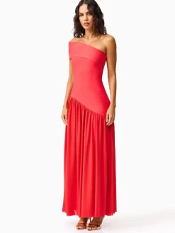 Elliatt Orange Jesselle Asymmetrical Bandage Dress New