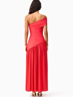 Elliatt Orange Jesselle Asymmetrical Bandage Dress New