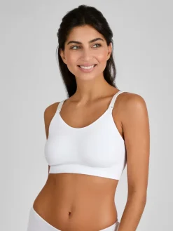 Jojo Maman Bébé Emma Jane Black and White 2-Pack Cotton Seamless Nursing Bras Best