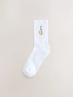 Next Fanta Lemon License Ribbed Ankle Socks 2 Pack Online