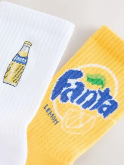 Next Fanta Lemon License Ribbed Ankle Socks 2 Pack Online