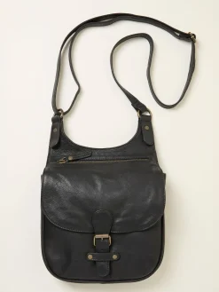 Fat Face FatFace Anna Oiled Crossbody Bag Black Clearance