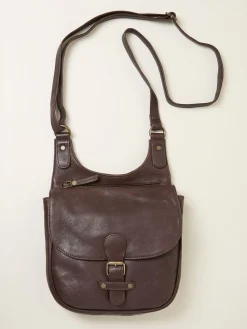 Fat Face FatFace Anna Oiled Crossbody Bag Chocolate Brown Sale