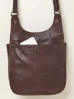 Fat Face FatFace Anna Oiled Crossbody Bag Chocolate Brown Sale