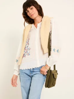 Fat Face FatFace Betsie Ivory Embroidered Blouse Outlet