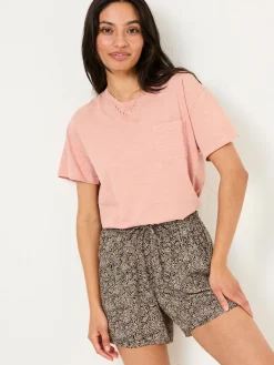 Fat Face FatFace Black Leaf Dot Flippy Shorts