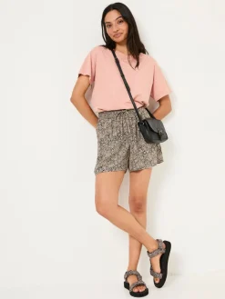 Fat Face FatFace Black Leaf Dot Flippy Shorts