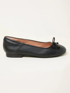 Fat Face FatFace Leather Ballerina Pump Black Outlet