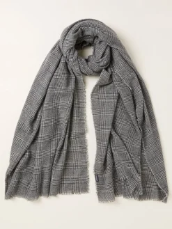 Fat Face FatFace Black Tweed Scarf Sale