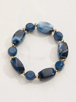 Fat Face FatFace Blue Beaded Stretch Bracelet Hot