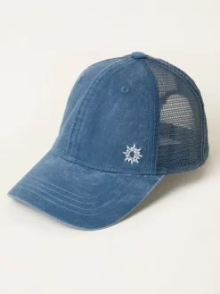 Fat Face FatFace Blue Embroidered Sun Trucker Cap