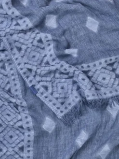 Fat Face FatFace Blue Jaquard Scarf Sale