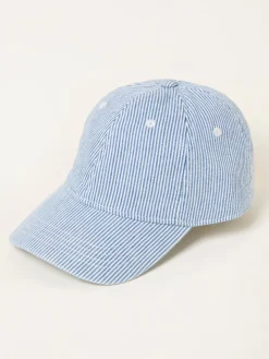 Fat Face FatFace Blue Stripe Heart Embroidered Cap New