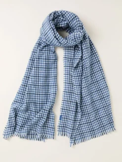 Fat Face FatFace Blue Tweed Scarf Hot