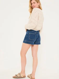 Fat Face FatFace Broadway 100% Cotton Denim Shorts Denim Vintage Sale