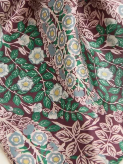 Fat Face FatFace Burgundy Red Japanese Rose Hair Tie Discount