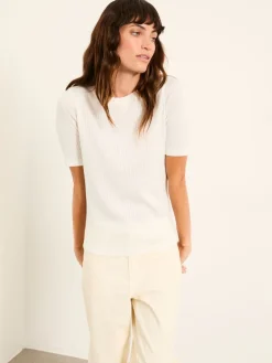 Fat Face FatFace Callie Pointelle Top Ivory Discount