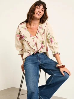 Fat Face FatFace Carly Blouse Ivory Spring Floral