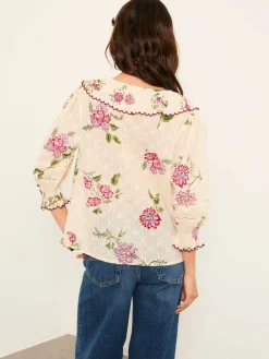 Fat Face FatFace Carly Blouse Ivory Spring Floral