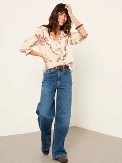 Fat Face FatFace Carly Blouse Ivory Spring Floral