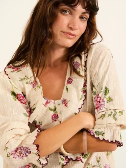 Fat Face FatFace Carly Blouse Ivory Spring Floral