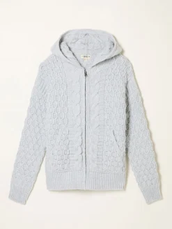Fat Face FatFace Casey Knitted Cable Hoodie Grey Online