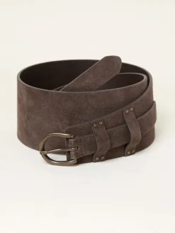 Fat Face FatFace Suede Waist Belt Chocolate Brown Online